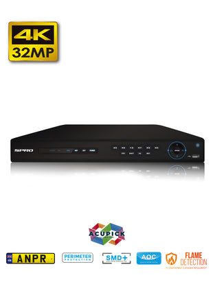 Spro 4k nvr 32kanaals DHIPNVR32-A8 16xpoe