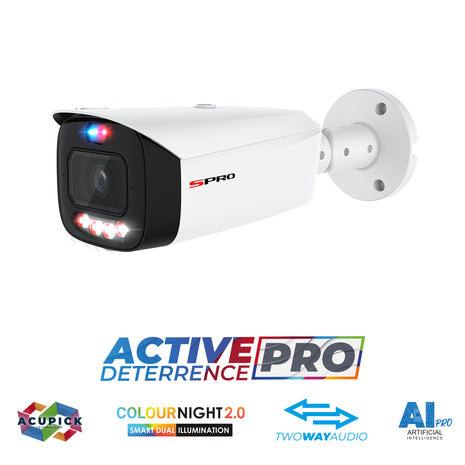 SPRO 8MP IP Bullet ACTIVE DETERRENCE PRO