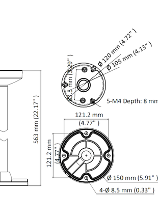 DS-1271ZJ-120-BLACK HIKVISION